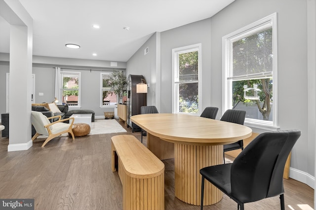 30 Race Ave, Lancaster, PA 17603 - dining area featuring plenty of natural light, wood finished floors, and recessed lighting