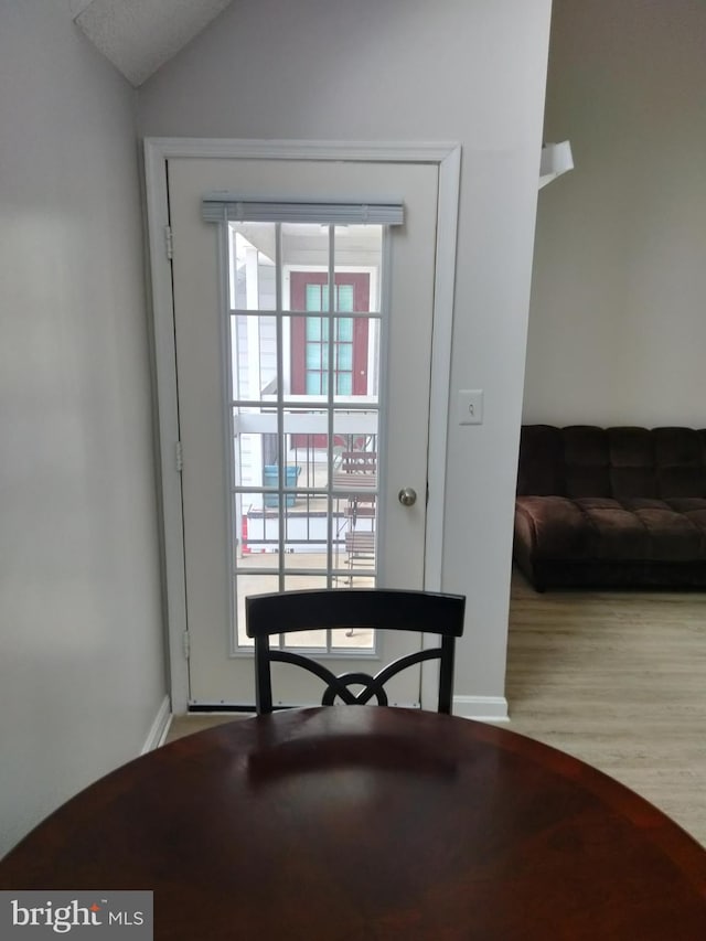 14007 Vista Dr Unit 30, Laurel, MD 20707 - entryway featuring wood finished floors and lofted ceiling