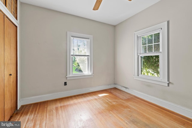 671 Edge Hill Rd, Glenside, PA 19038 - spare room featuring healthy amount of natural light, hardwood / wood-style floors, and ceiling fan