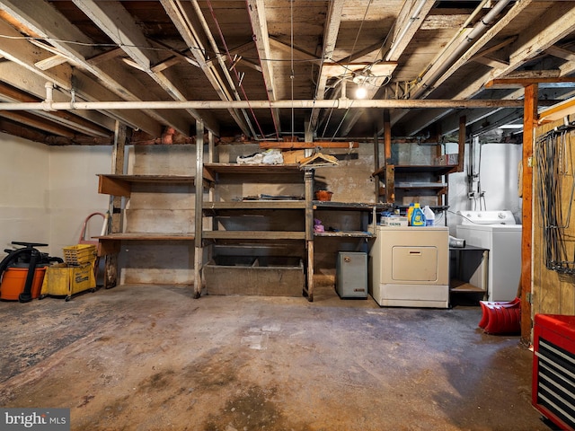 5000 Levindale Rd, Baltimore, MD 21215 - unfinished below grade area with separate washer and dryer