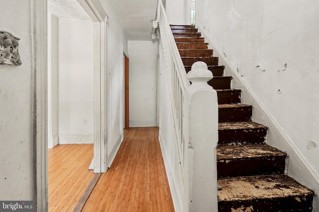 527 Berwyn Baptist Rd, Berwyn, PA 19312 - staircase with wood finished floors