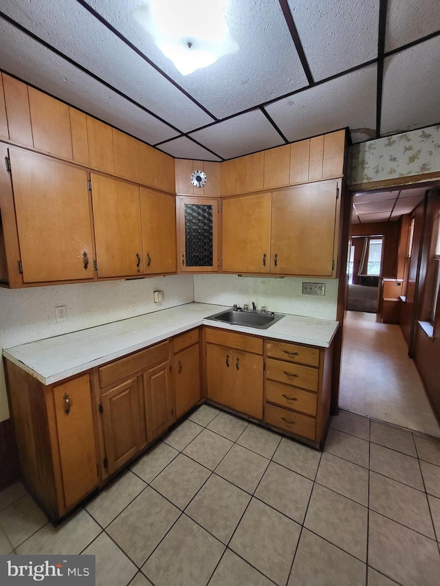 329 N 13th St, Reading, PA 19604 - kitchen with light countertops and light tile patterned flooring