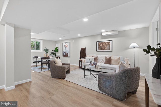 3803 Kayson St, Silver Spring, MD 20906 - living room with light wood finished floors and recessed lighting