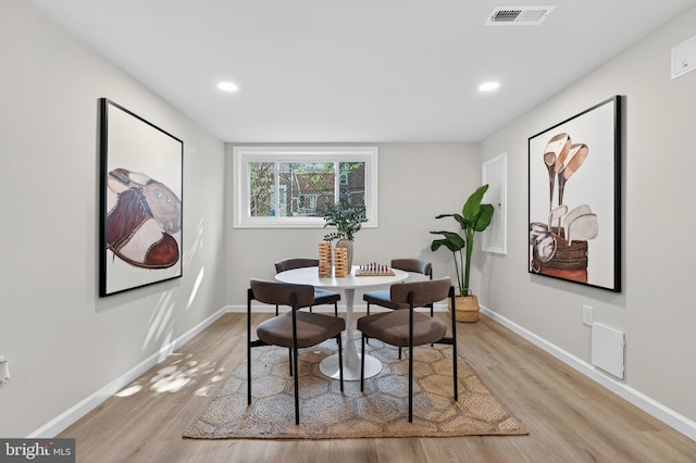 3803 Kayson St, Silver Spring, MD 20906 - dining space with light wood-type flooring and recessed lighting