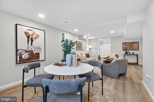 3803 Kayson St, Silver Spring, MD 20906 - dining space featuring light wood-style flooring and recessed lighting