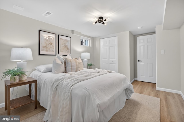 3803 Kayson St, Silver Spring, MD 20906 - bedroom featuring light wood-style flooring and a closet