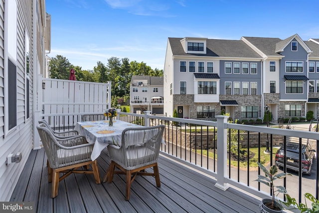 324 Star Tavern Ln, West Chester, PA 19382 - deck featuring a residential view and outdoor dining area