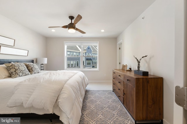 324 Star Tavern Ln, West Chester, PA 19382 - bedroom featuring carpet floors, recessed lighting, and ceiling fan