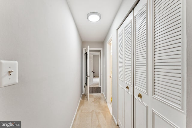 3376 Woodburn Rd Unit 23, Annandale, VA 22003 - hallway featuring baseboards and light carpet