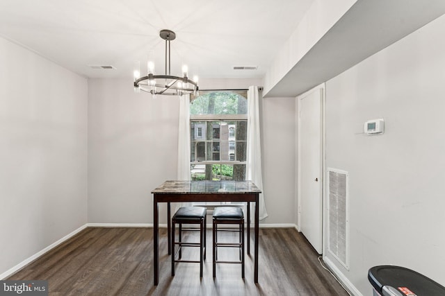 3376 Woodburn Rd Unit 23, Annandale, VA 22003 - dining area with a chandelier and wood finished floors