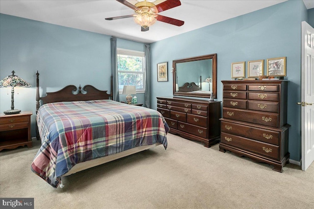 9210 Cherrytree Dr, Alexandria, VA 22309 - bedroom with light colored carpet and a ceiling fan