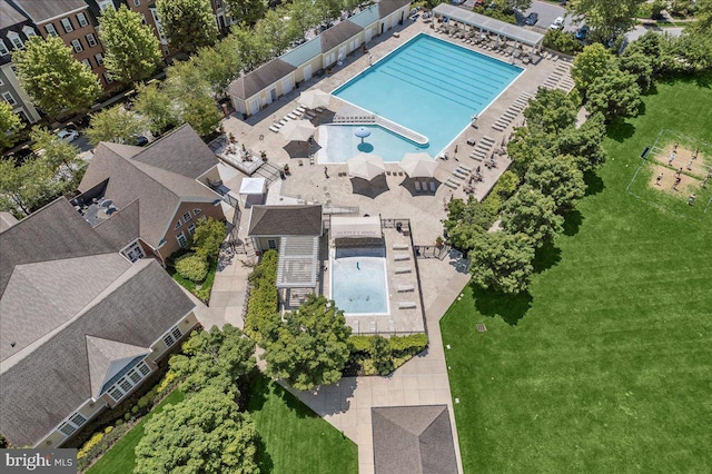11412 Dairy St, Fulton, MD 20759 - bird's eye view of a pool
