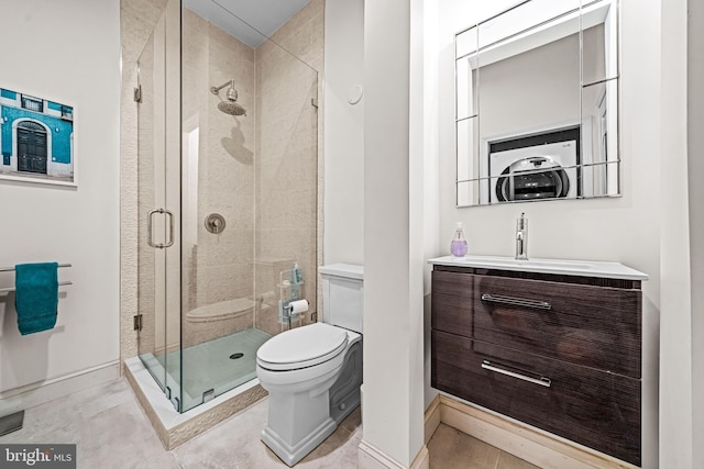 605 N Atlantic Ave Unit 104, Collingswood, NJ 08108 - full bath featuring a shower stall, vanity, and tile patterned floors