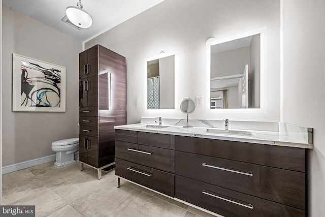 605 N Atlantic Ave Unit 104, Collingswood, NJ 08108 - bathroom with double vanity and curtained shower
