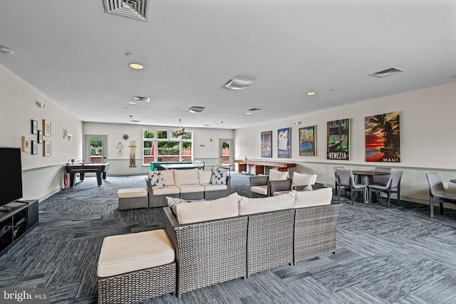 605 N Atlantic Ave Unit 104, Collingswood, NJ 08108 - living area featuring carpet floors and billiards
