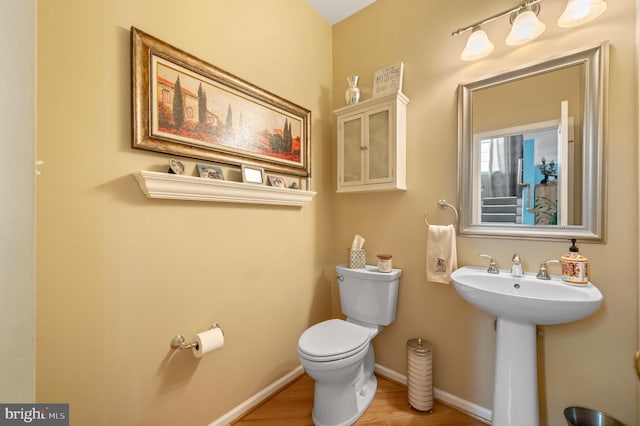 236 Cambridge Pl, Chalfont, PA 18914 - bathroom featuring toilet and wood finished floors