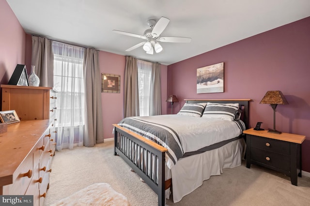 236 Cambridge Pl, Chalfont, PA 18914 - bedroom with light colored carpet and a ceiling fan