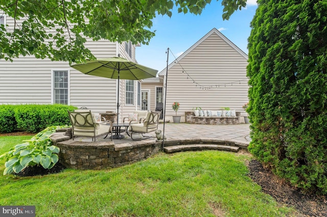 236 Cambridge Pl, Chalfont, PA 18914 - rear view of property with a yard, a patio area, and outdoor lounge area