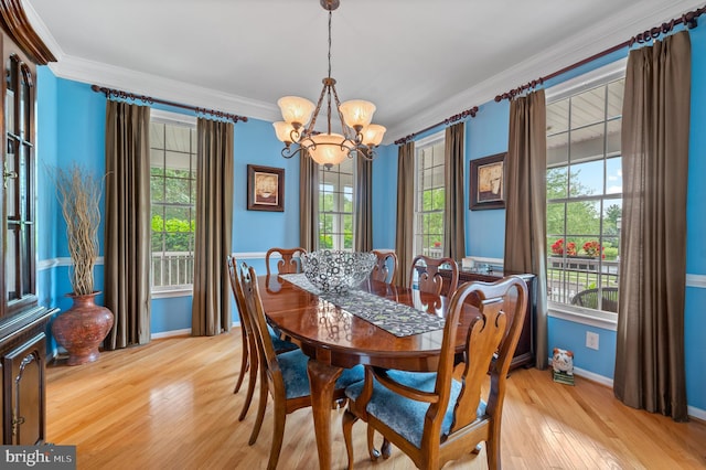 236 Cambridge Pl, Chalfont, PA 18914 - dining space featuring a chandelier, light wood-type flooring, and ornamental molding