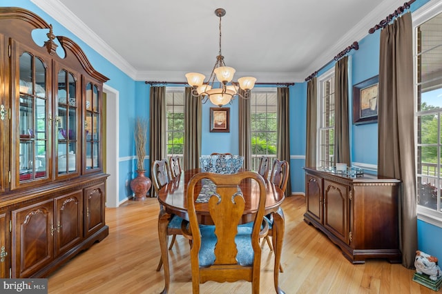 236 Cambridge Pl, Chalfont, PA 18914 - dining room with a chandelier, light wood-style floors, and ornamental molding