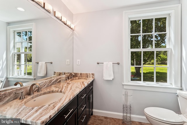 720 E Stephens Ln, Purcellville, VA 20132 - bathroom featuring double vanity and tile patterned floors