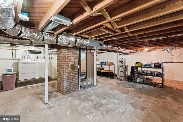 720 E Stephens Ln, Purcellville, VA 20132 - unfinished basement with independent washer and dryer