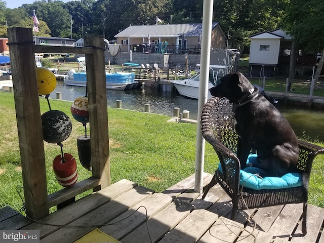 30768 W Lagoon Rd, Dagsboro, DE 19939 - exterior space with a water view and a boat dock