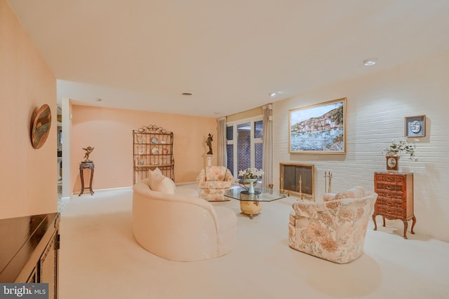 7900 Ivy Ln, Baltimore, MD 21208 - carpeted living area with recessed lighting