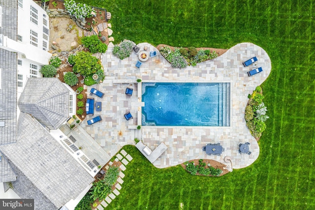 3537 Sawmill Rd, Newtown Square, PA 19073 - drone / aerial view of a pool area