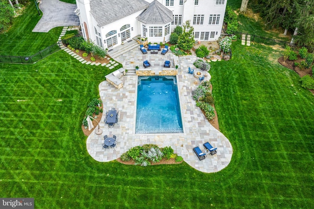 3537 Sawmill Rd, Newtown Square, PA 19073 - aerial view of property and surrounding area featuring a pool area