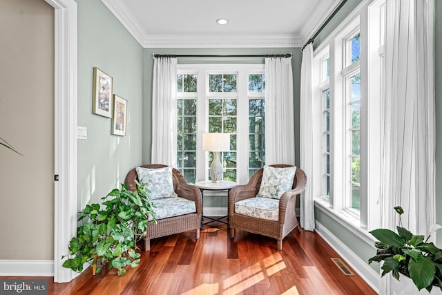 3537 Sawmill Rd, Newtown Square, PA 19073 - sitting room featuring wood finished floors and crown molding
