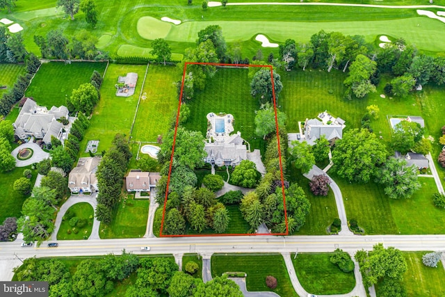 3537 Sawmill Rd, Newtown Square, PA 19073 - aerial view of residential area with a golf course and property parcel outlined