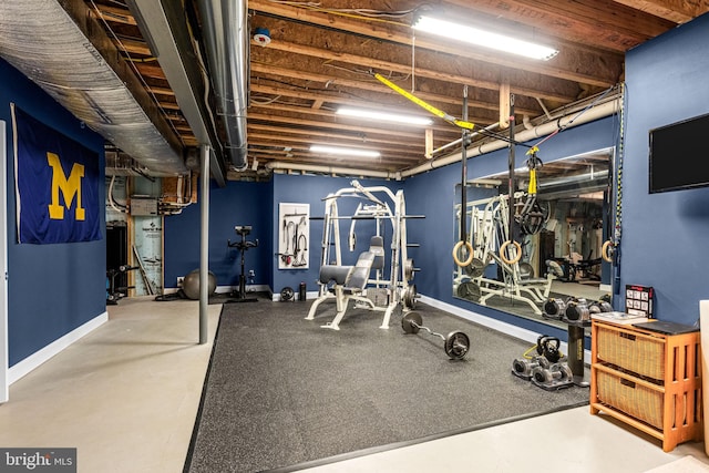 3537 Sawmill Rd, Newtown Square, PA 19073 - workout area featuring baseboards
