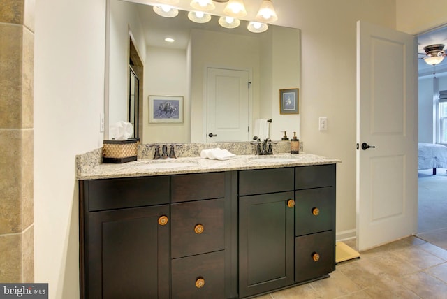 13764 Earhart Cir, Herndon, VA 20171 - bathroom with double vanity and ensuite bath