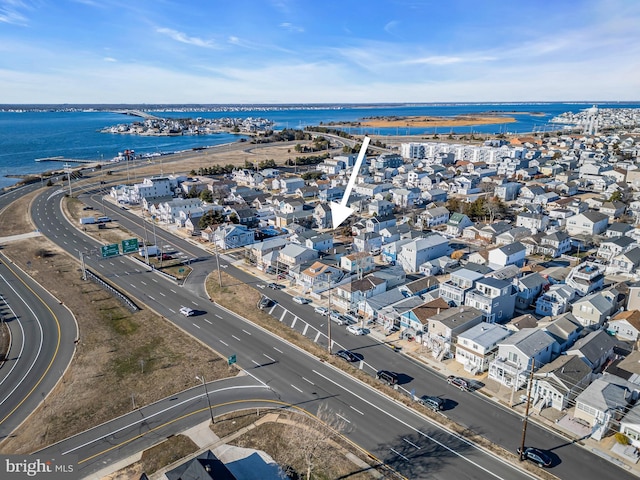 235 Bay Ter, Seaside Heights, NJ 08751 - aerial perspective of suburban area featuring a large body of water
