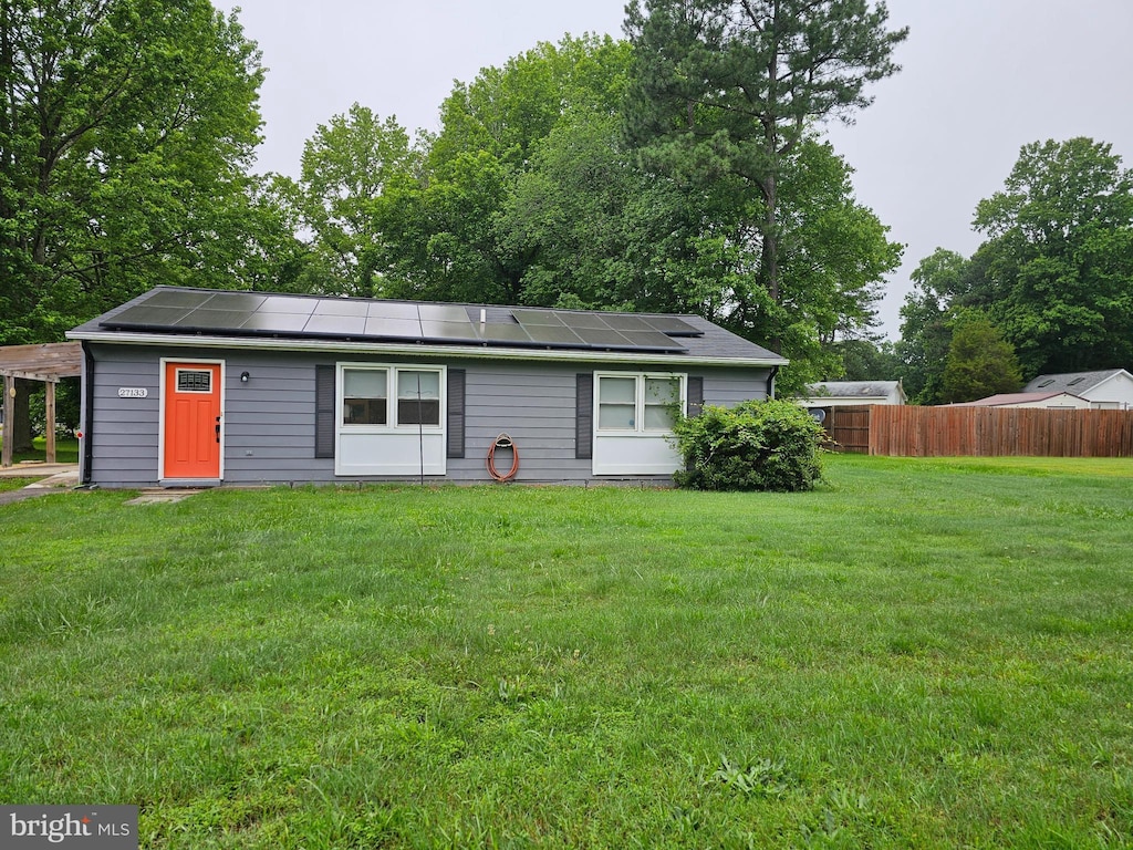 27133 Birch Manor Cir, Mechanicsville, MD 20659 - view of front facade with roof mounted solar panels