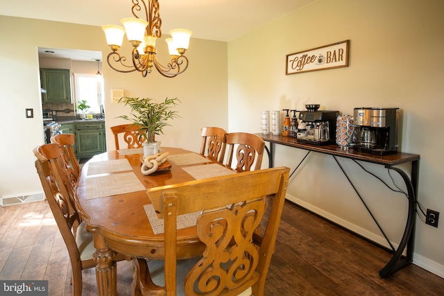 26 Sleigh Run, Reedsville, PA 17084 - dining area featuring wood-type flooring and a chandelier