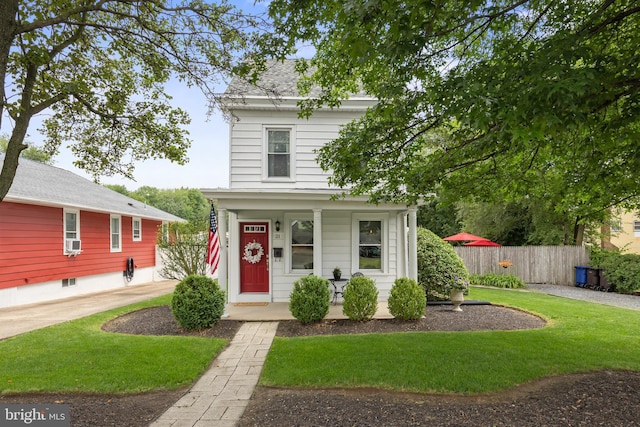 21 Creek Rd, Delran, NJ 08075 - view of front of house featuring a porch and cooling unit