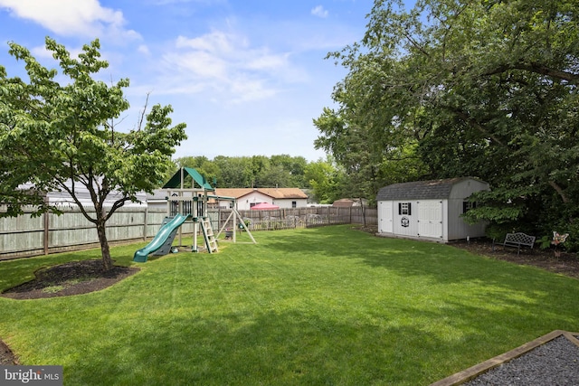 21 Creek Rd, Delran, NJ 08075 - fenced backyard with a playground and a shed
