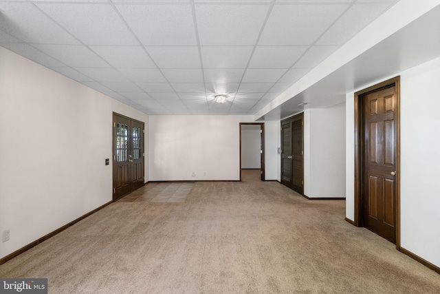 21411 Emerald Dr, Germantown, MD 20876 - spare room with carpet floors and a drop ceiling