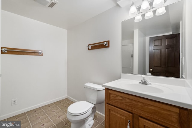 21411 Emerald Dr, Germantown, MD 20876 - full bathroom featuring vanity, tile patterned floors, and a shower