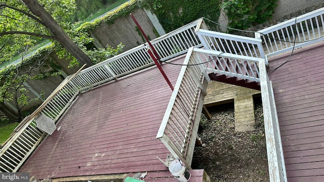 16820 Malabar St, Rockville, MD 20855 - wooden terrace featuring stairs