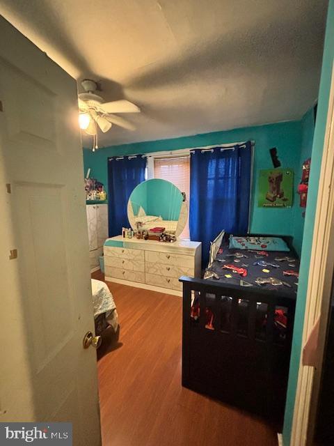 4546 N Palethorp St, Philadelphia, PA 19140 - bedroom featuring wood finished floors and ceiling fan