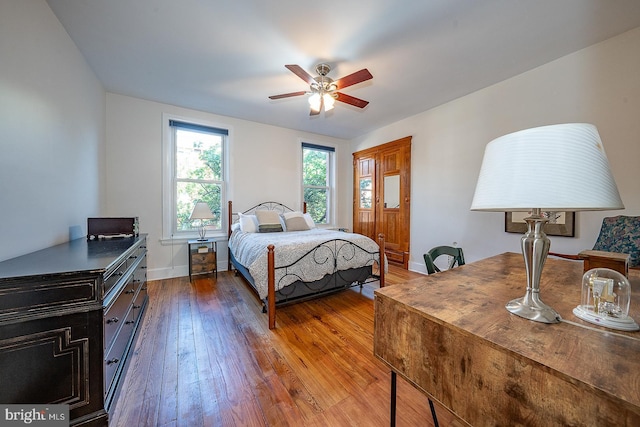 823 N 21st St, Philadelphia, PA 19130 - bedroom with hardwood / wood-style floors and ceiling fan