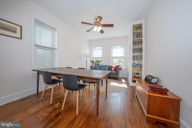 823 N 21st St, Philadelphia, PA 19130 - dining room with ceiling fan and hardwood / wood-style flooring