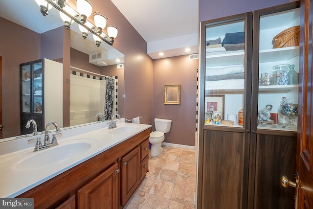 823 N 21st St, Philadelphia, PA 19130 - bathroom with double vanity and curtained shower