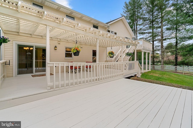 6212 Monroe Ave, Sykesville, MD 21784 - wooden deck with a pergola