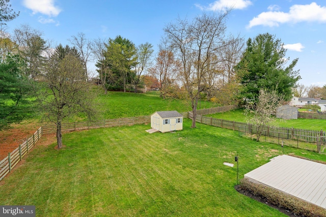 6212 Monroe Ave, Sykesville, MD 21784 - fenced backyard featuring a storage unit