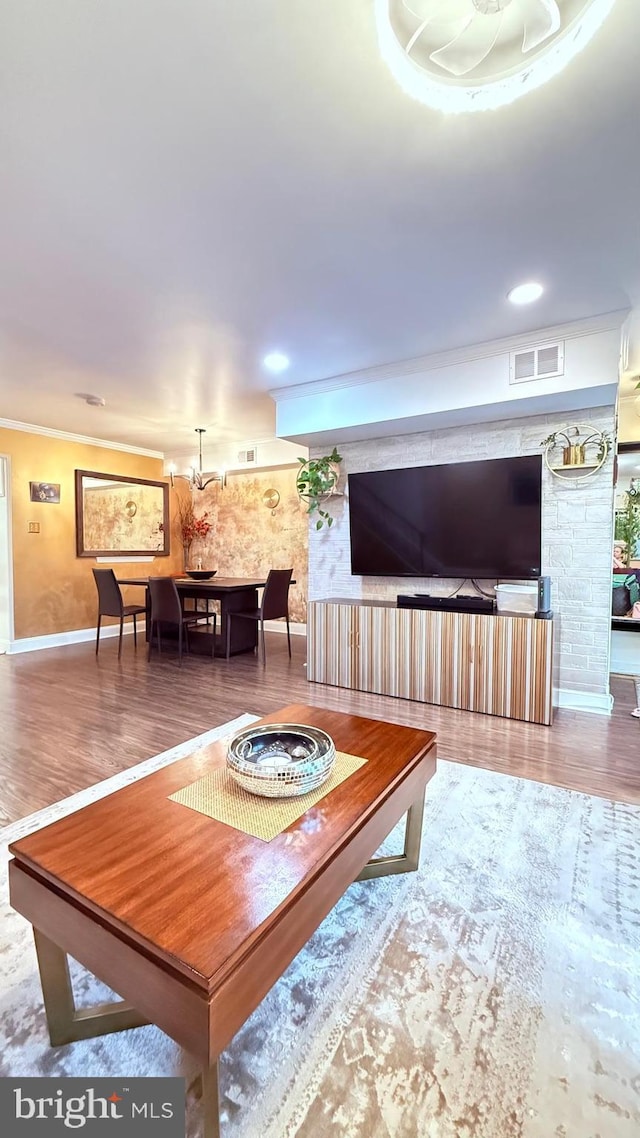 11881 Academy Rd Unit I6, Philadelphia, PA 19154 - living room featuring wood finished floors and crown molding
