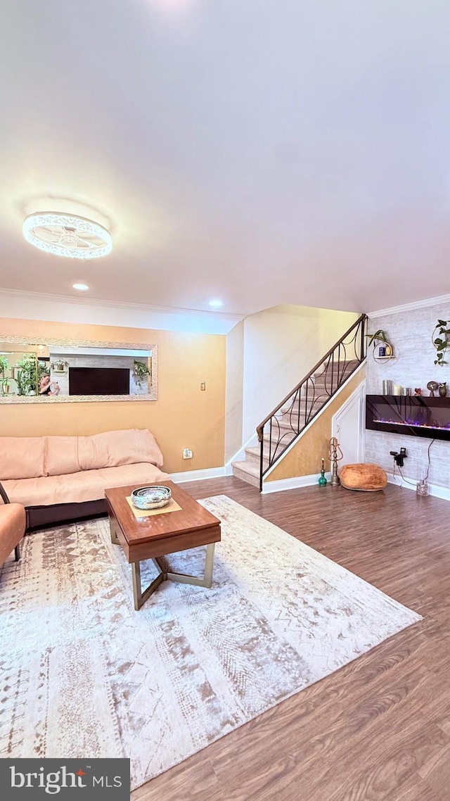 11881 Academy Rd Unit I6, Philadelphia, PA 19154 - living room with wood finished floors and stairs
